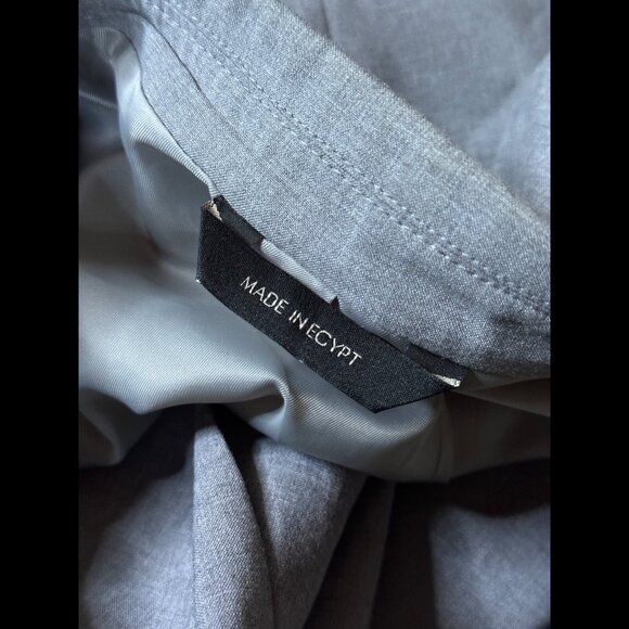 Banana Republic Blazer 44 Long Mens Gray Heather Tailored Slim Fit 2 Button Coat - Picture 8 of 11